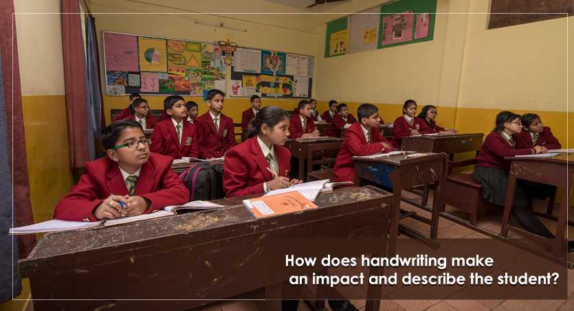 How does handwriting make an impact and describe the student?