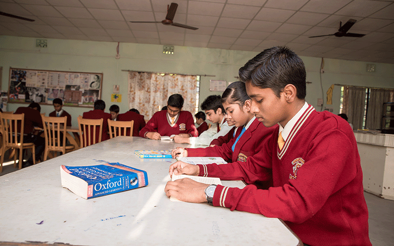 best school in siliguri's library room